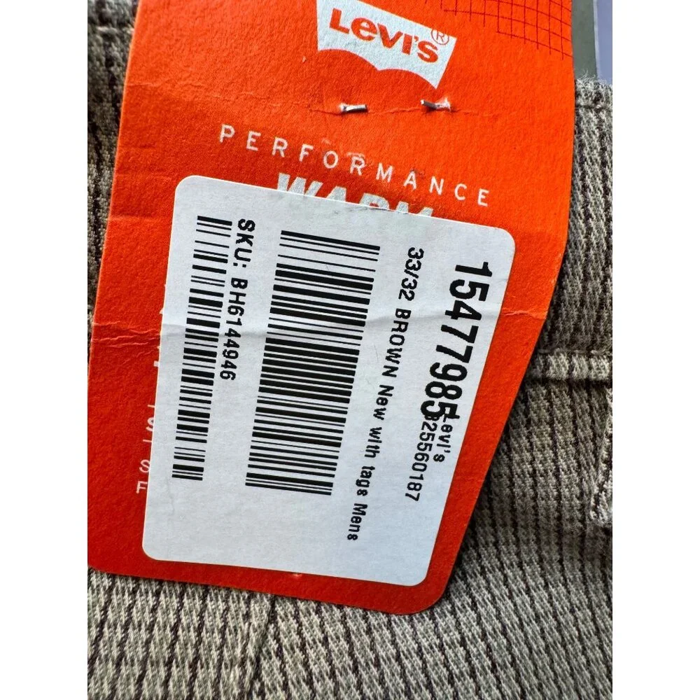 Levi’s XXChino Standard Taper Brown Size 33/32 $70 NWT Dress Work Pants